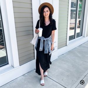 Black maxi dress